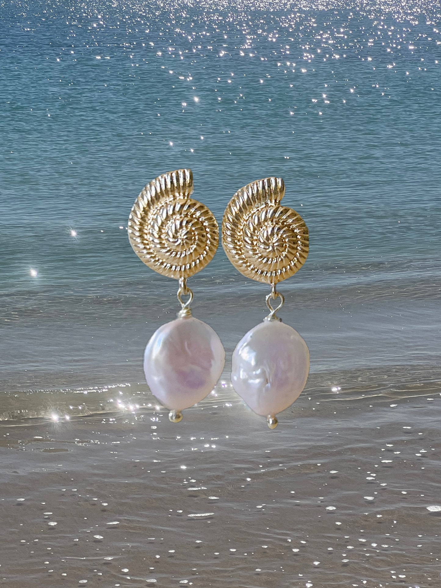 Nautilus Pearl Earrings