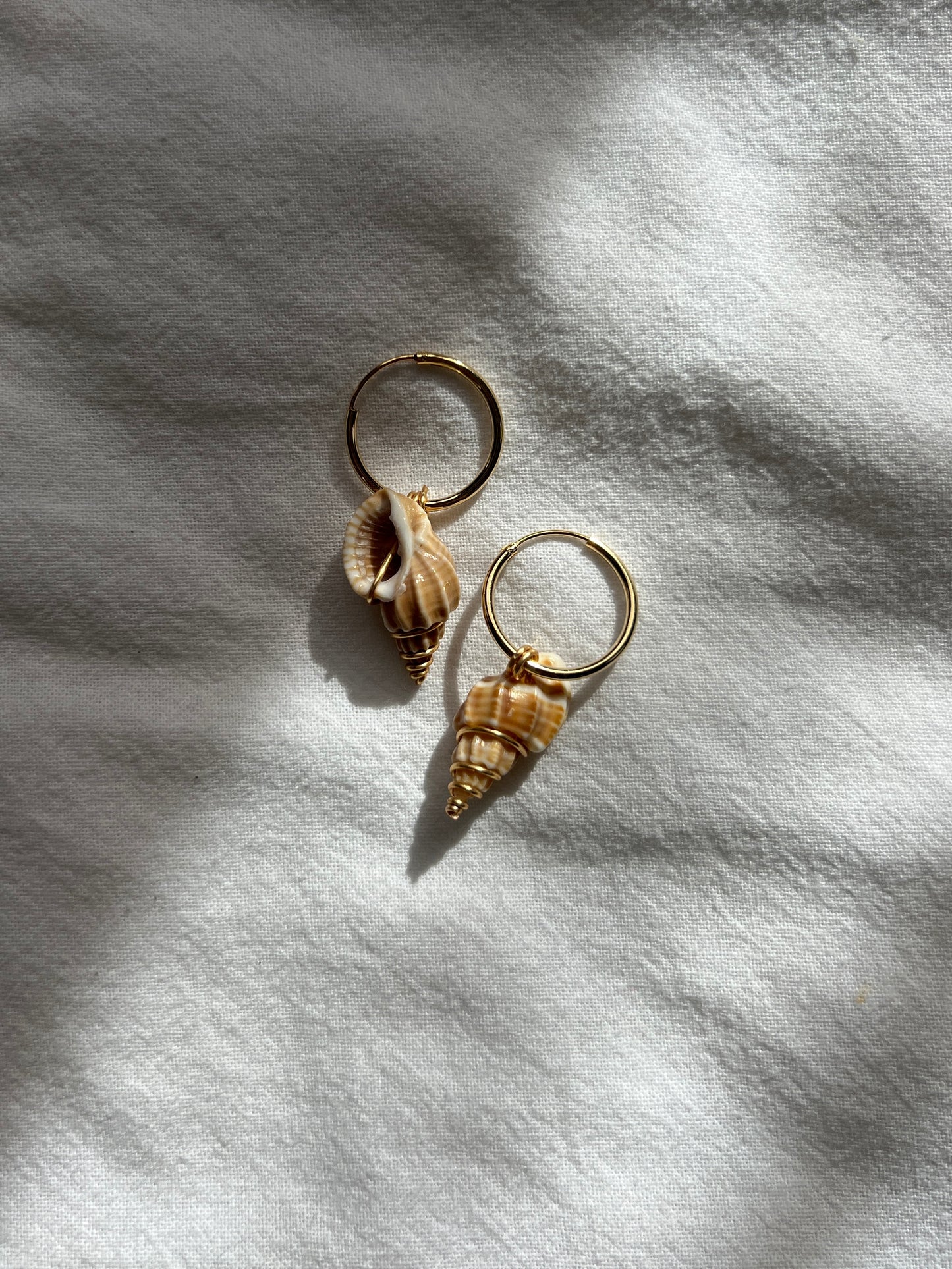 Spiral Wrapped Shell Earrings