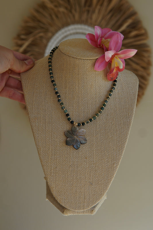 Mother of Pearl Frangipani Necklace