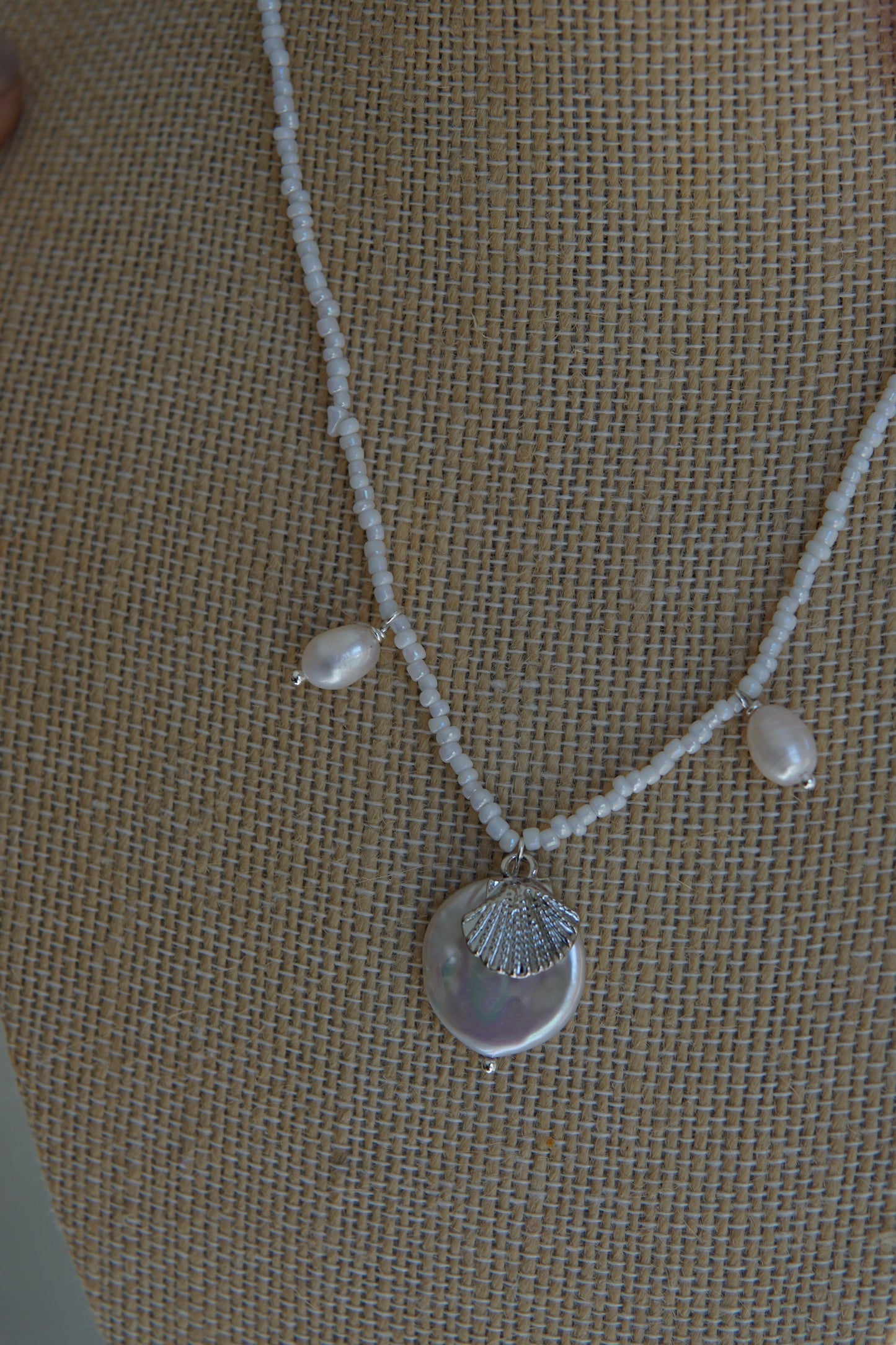 Scallop Pearl Necklace