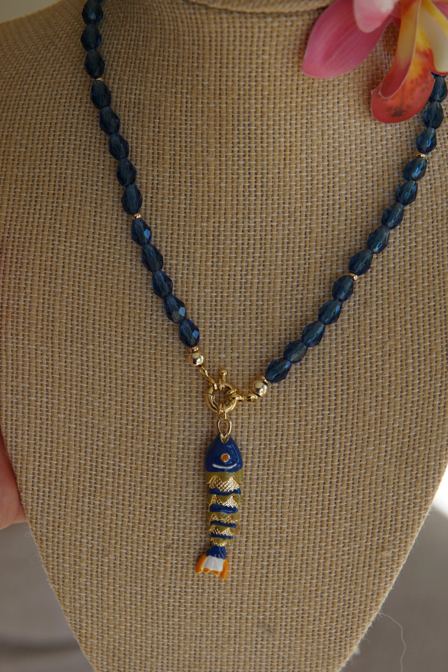 Blue Fish Necklace