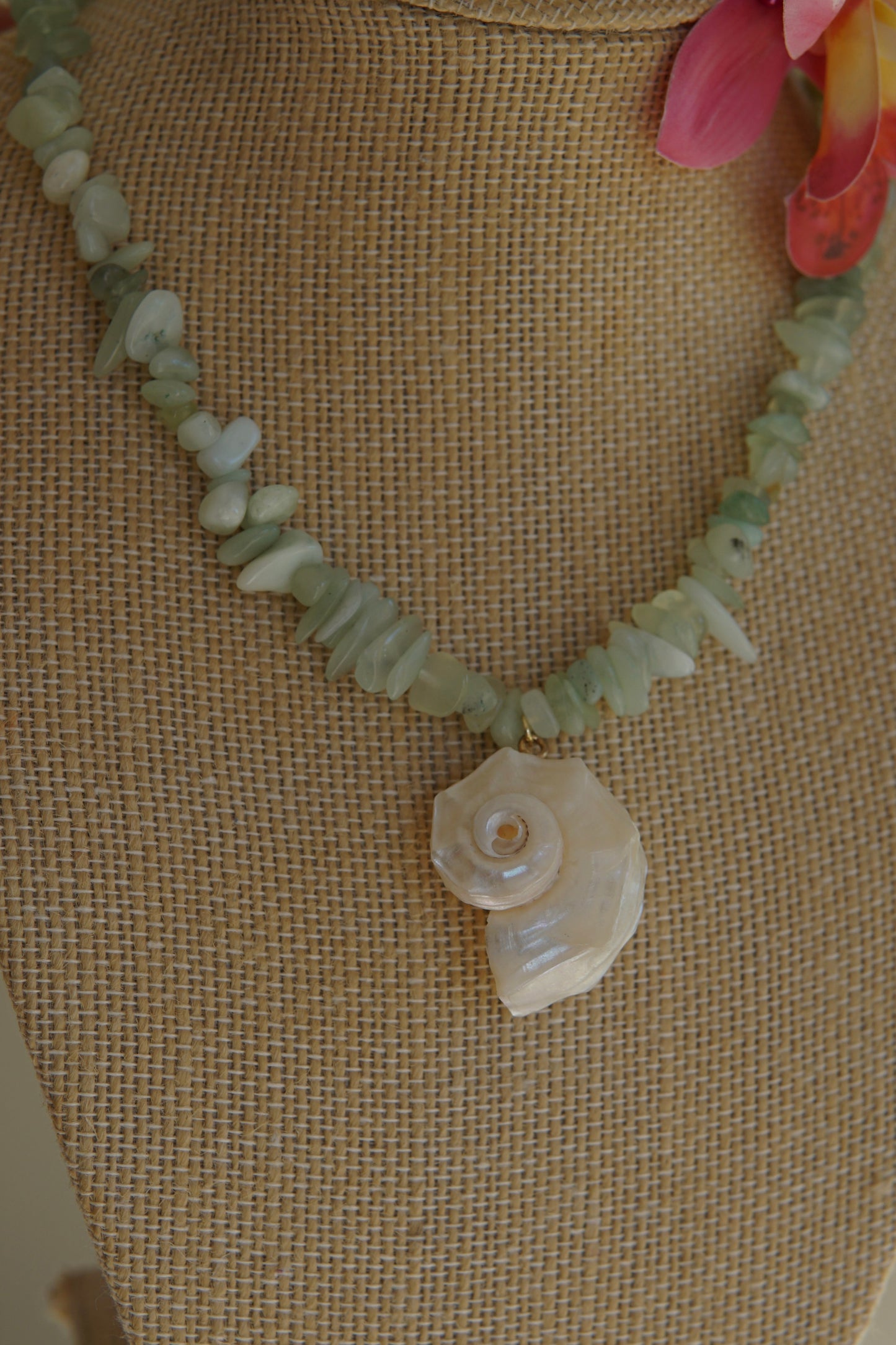 Aventurine Turban Shell Necklace