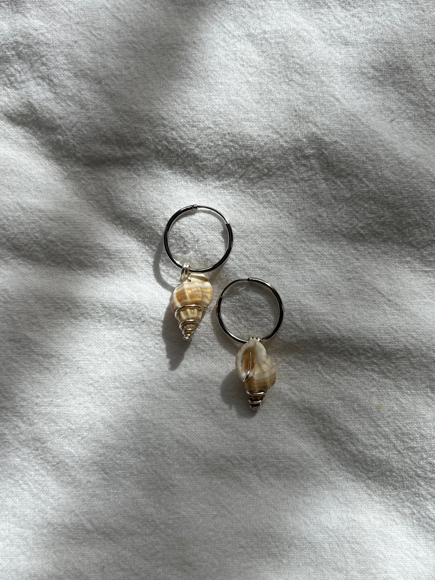 Spiral Wrapped Shell Earrings