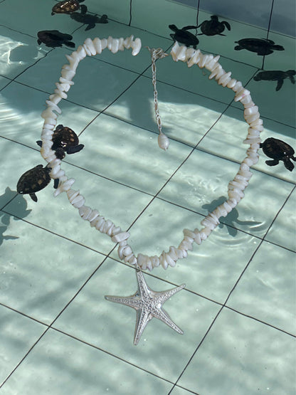 Silver Starfish Necklace
