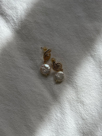Nautilus Pearl Earrings