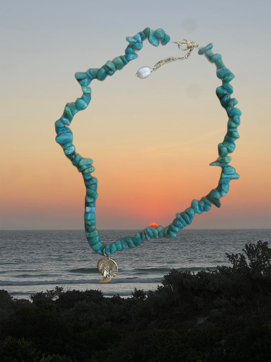 Amazonite Nautilus Necklace