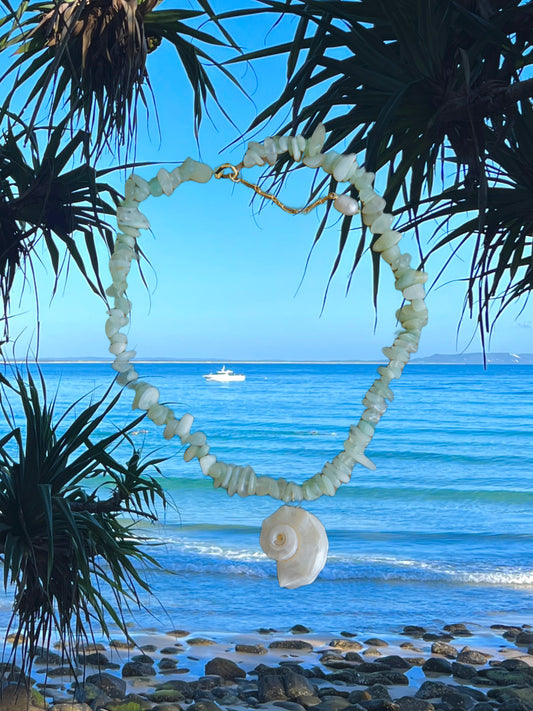 Aventurine Turban Shell Necklace