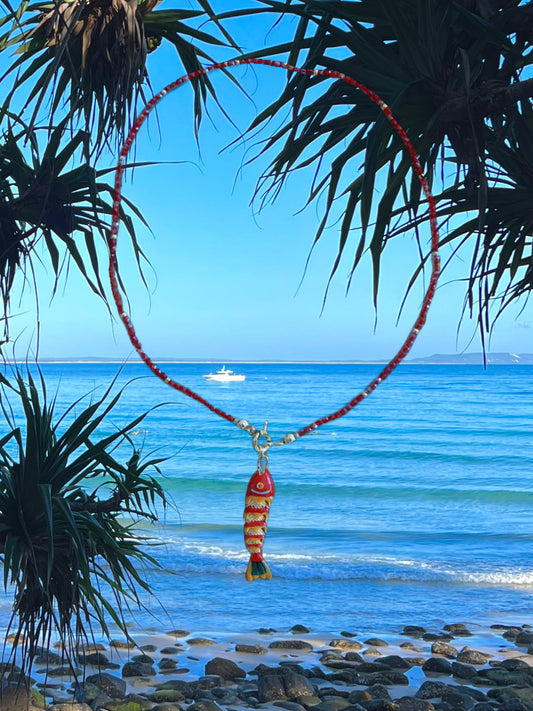Red Fish Necklace