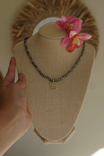 Indian Agate Palm Necklace