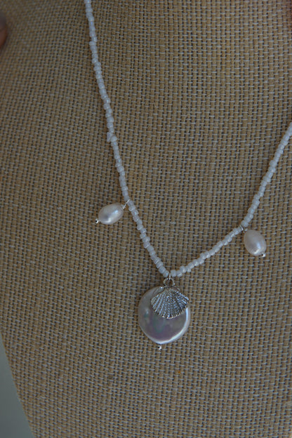 Scallop Pearl Necklace
