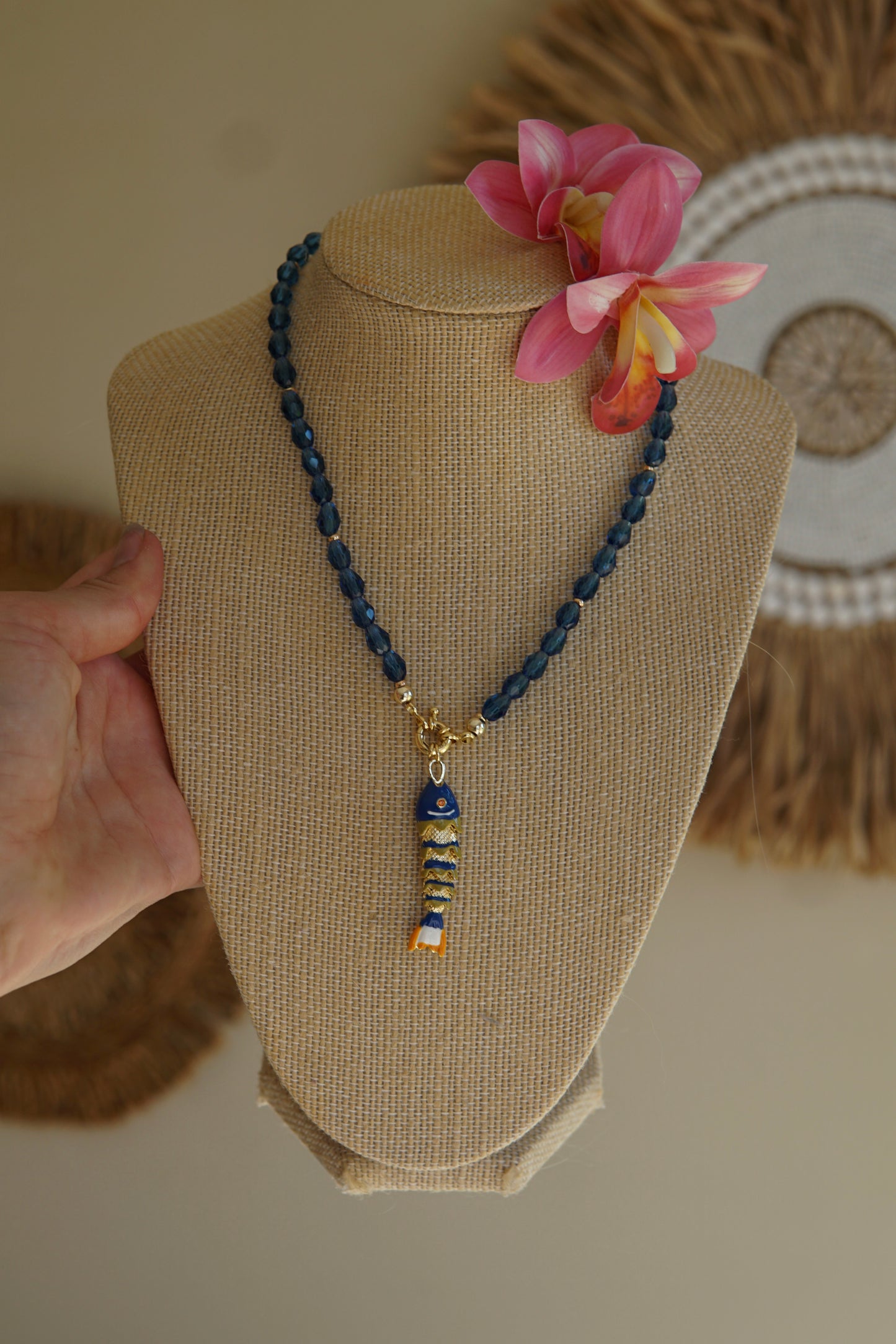 Blue Fish Necklace