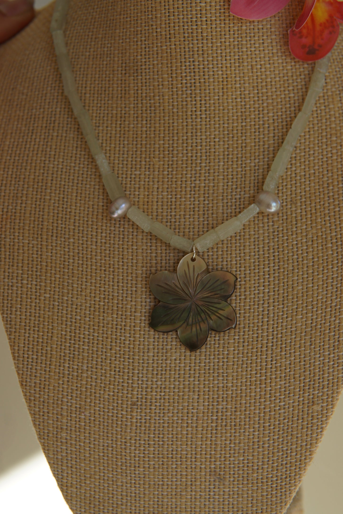 Jade Frangipani Necklace