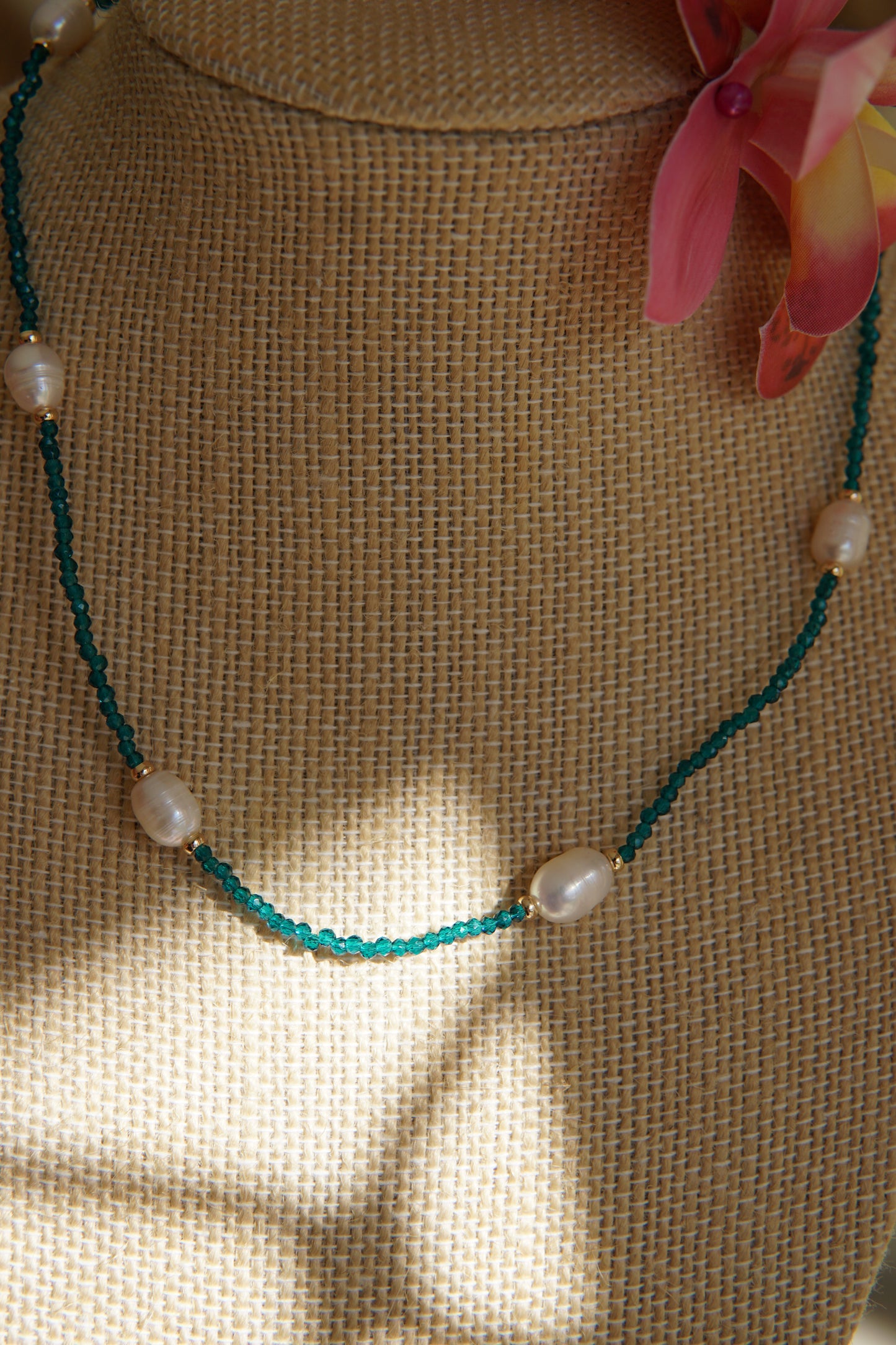Emerald Pearl Necklace