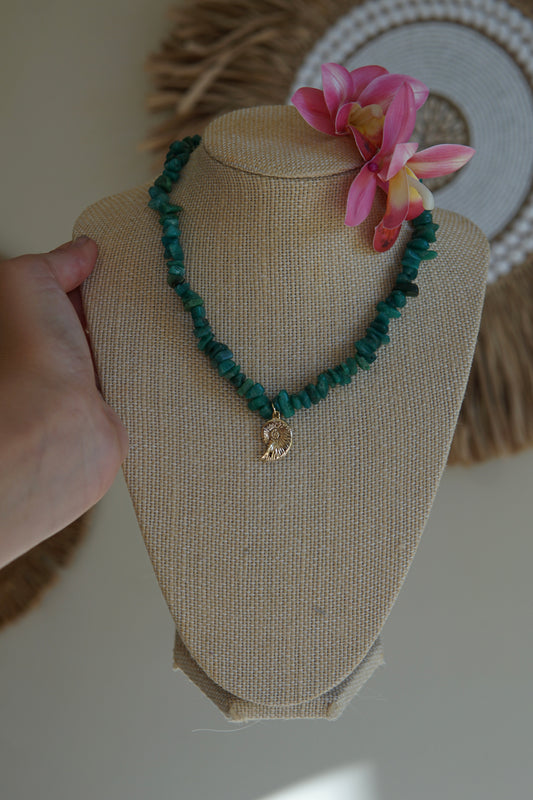 Amazonite Nautilus Necklace