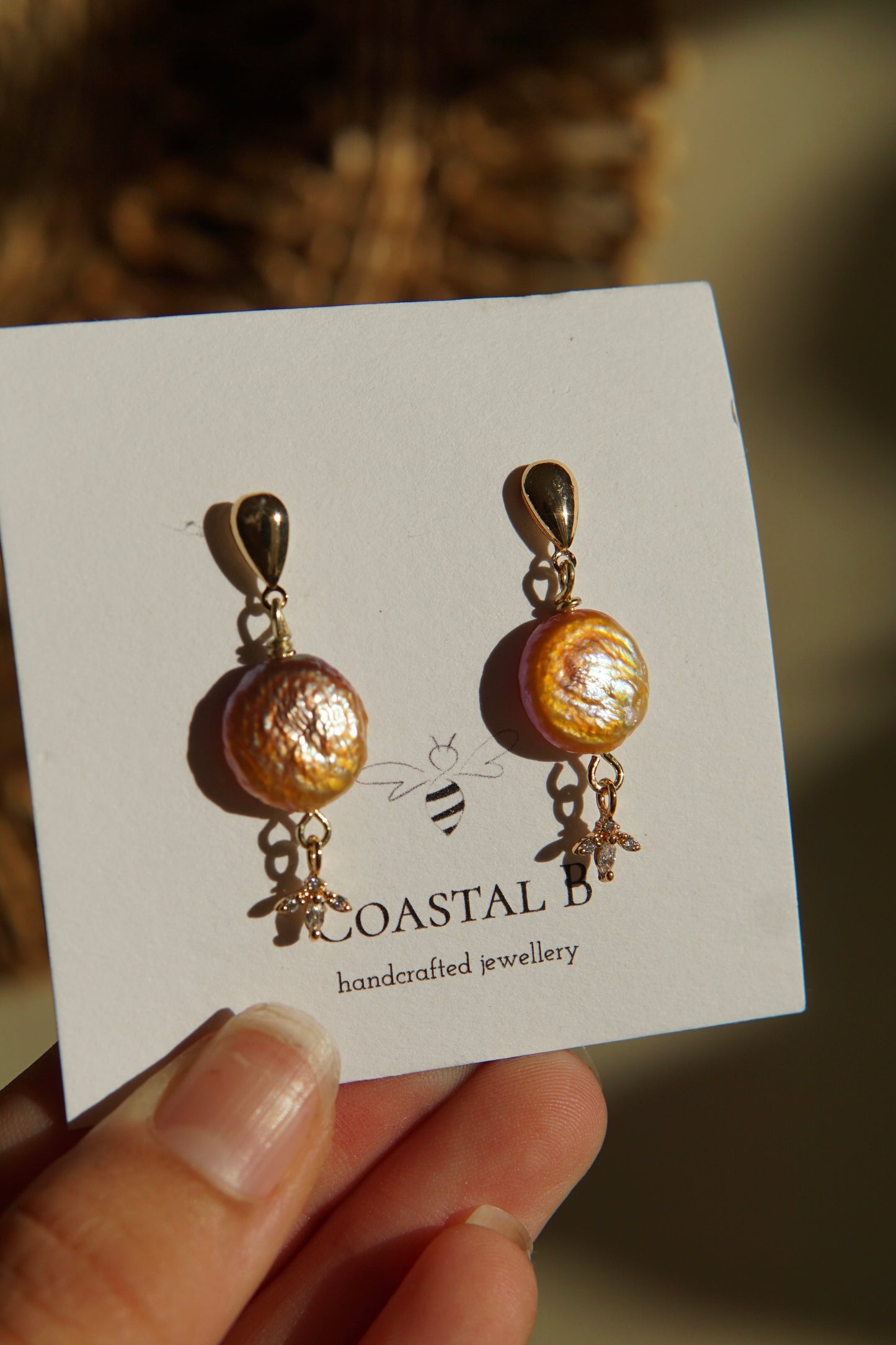 Pink Perla Earrings