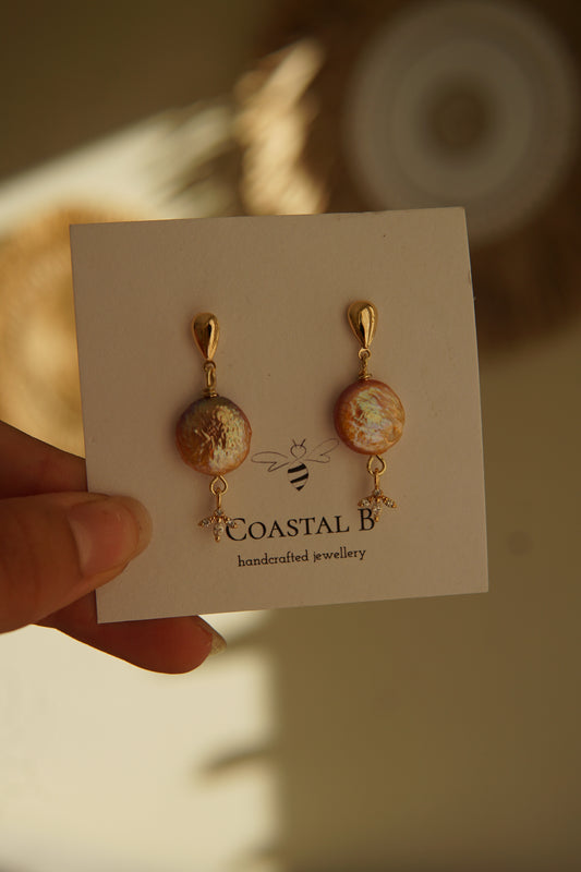 Pink Perla Earrings