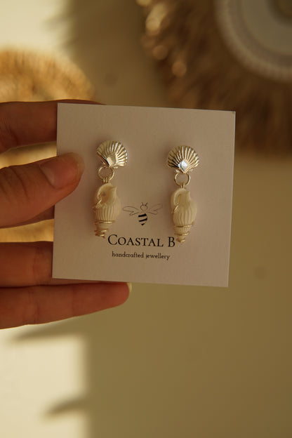 Spiral Scallop Earrings
