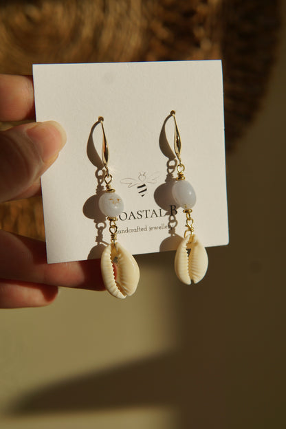 Cowrie Agate Earrings