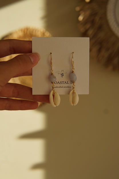 Cowrie Agate Earrings