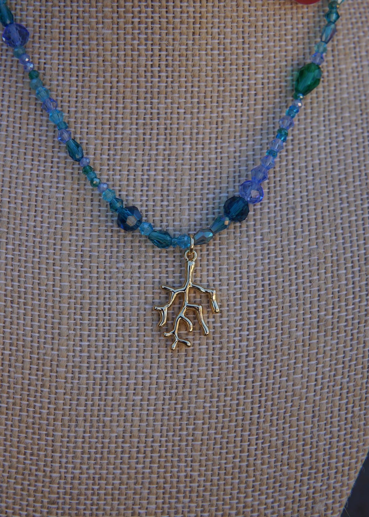BLUE CORAL NECKLACE