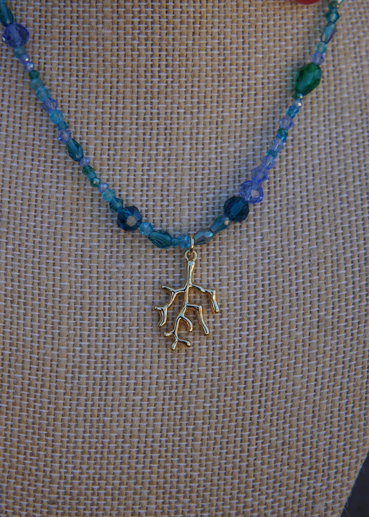 BLUE CORAL NECKLACE