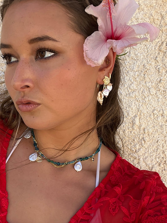 Nautilus Pearl Earrings