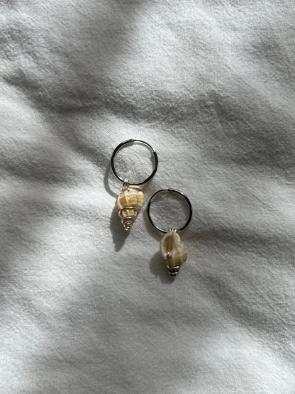 Spiral Wrapped Shell Earrings